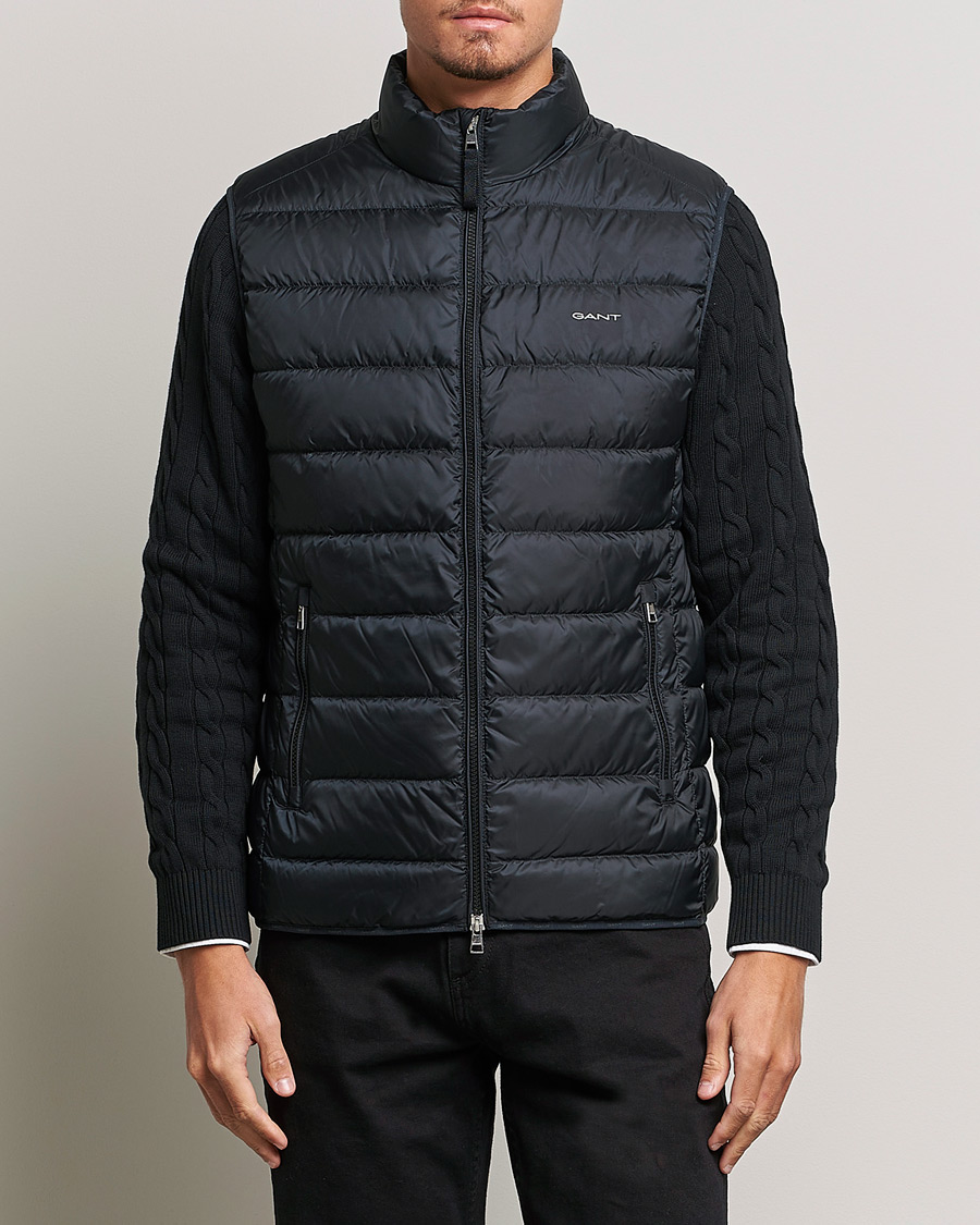 Uomini | Gilet | Gant | The Light Down Gilet Black