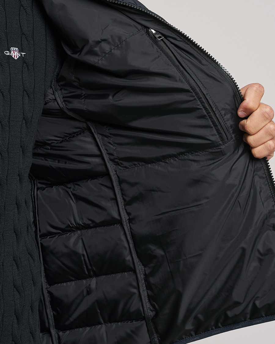 Uomini | Gilet | Gant | The Light Down Gilet Black
