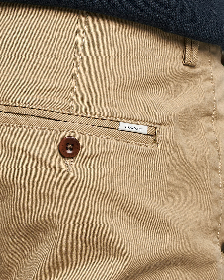 Uomini | Pantaloni | Gant | Slim Fit Twill Chino Dark Khaki