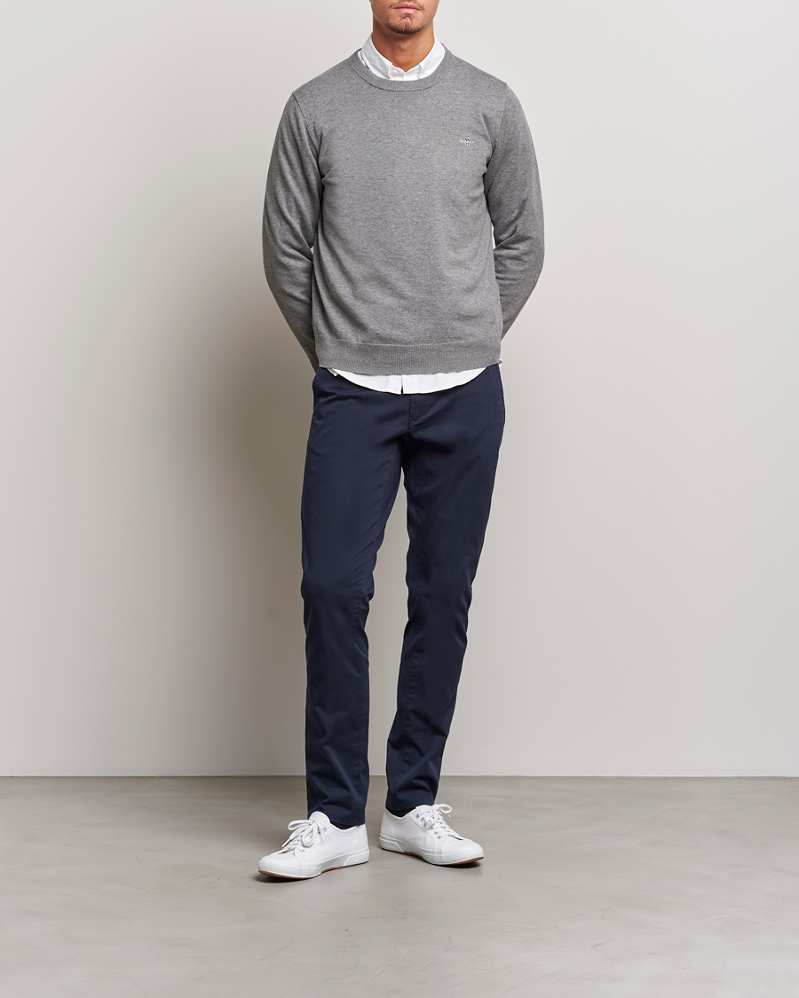 Uomini | Pantaloni | Gant | Slim Fit Twill Chino Marine