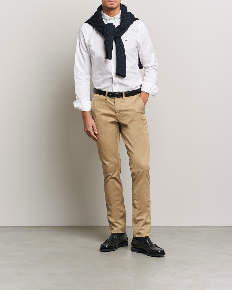 Uomini | Camicie | Gant | Slim Fit Oxford Shirt White