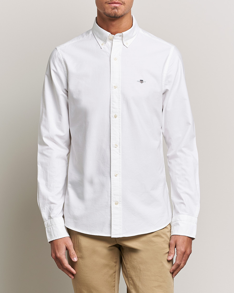 Uomini | Camicie | Gant | Slim Fit Oxford Shirt White