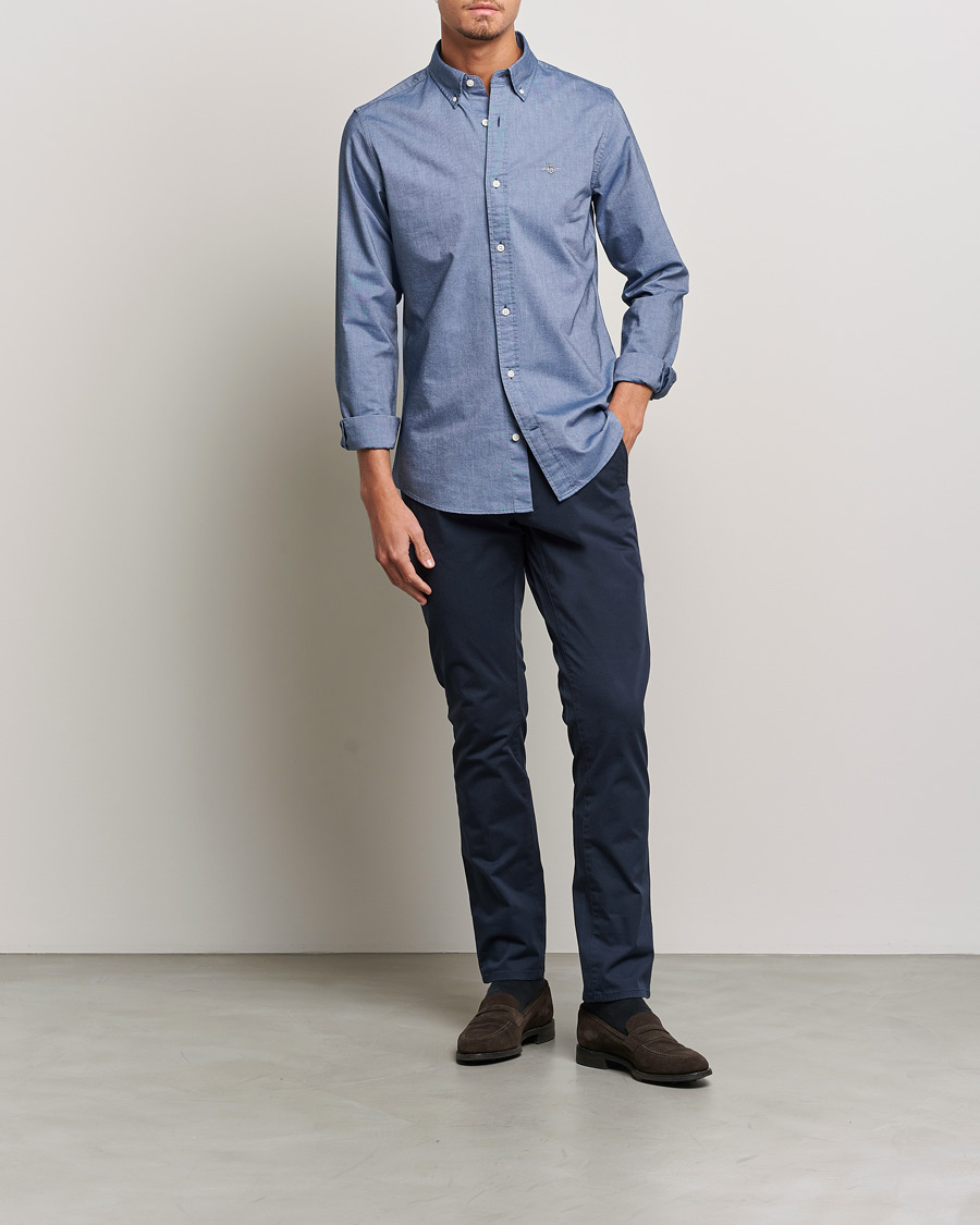 Uomini | Camicie | Gant | Slim Fit Oxford Shirt Persian Blue