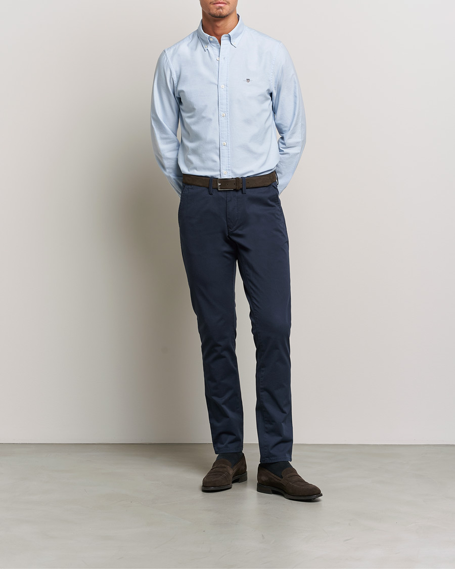 Uomini | Camicie | Gant | Slim Fit Oxford Shirt Light Blue