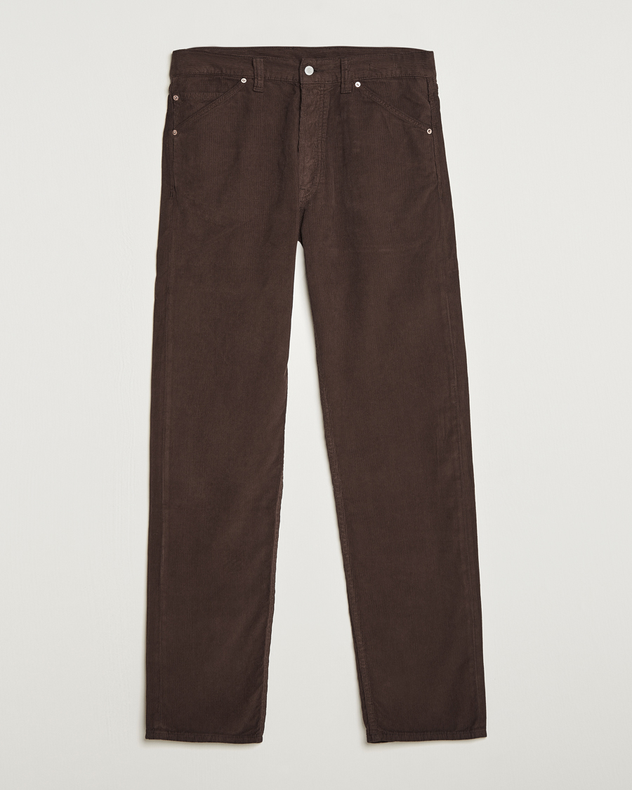 Uomini | Pantaloni | Drake's | 5-Pocket Selvedge Needlecord Jeans Brown