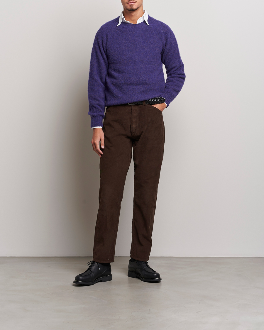 Uomini | Pantaloni | Drake's | 5-Pocket Selvedge Needlecord Jeans Brown