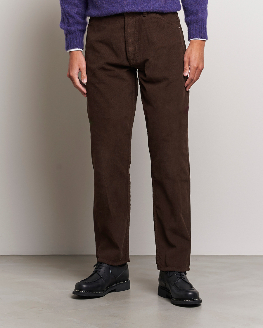Uomini | Pantaloni | Drake's | 5-Pocket Selvedge Needlecord Jeans Brown