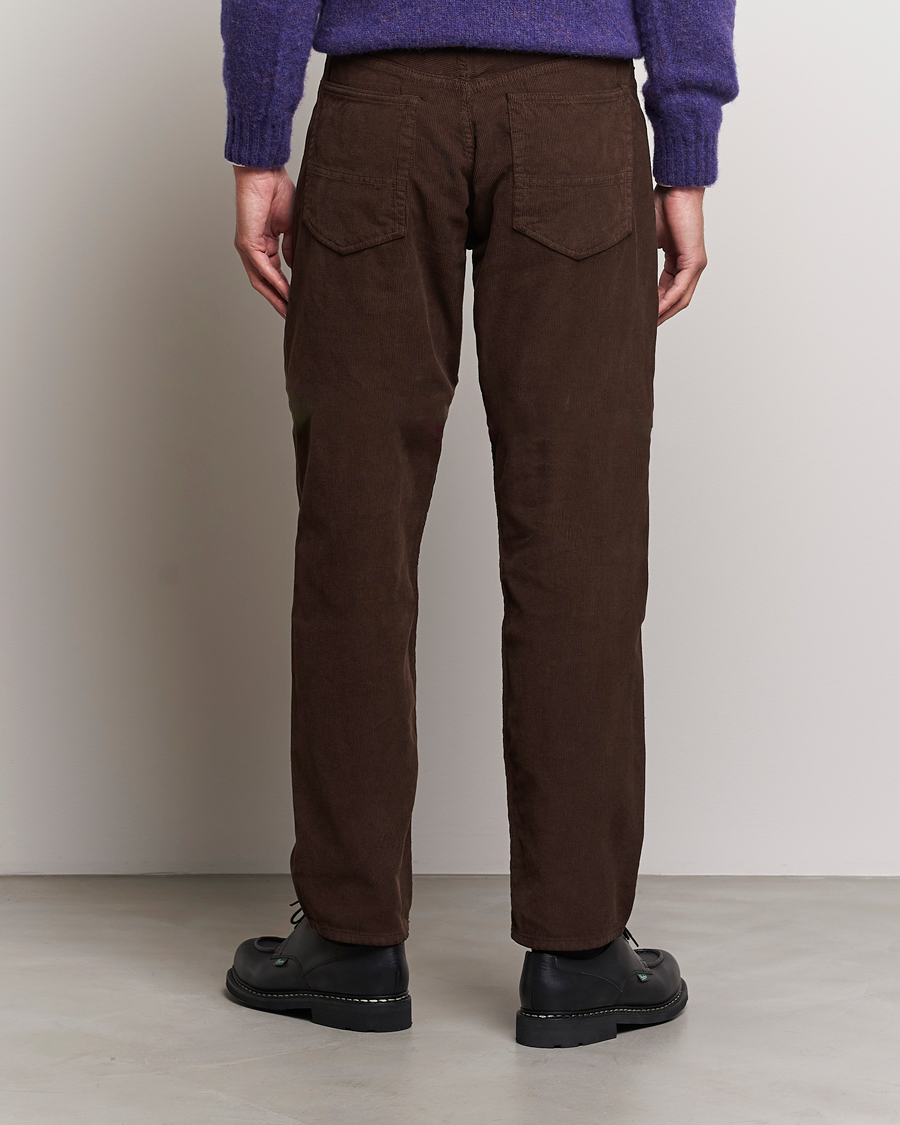 Uomini | Pantaloni | Drake's | 5-Pocket Selvedge Needlecord Jeans Brown