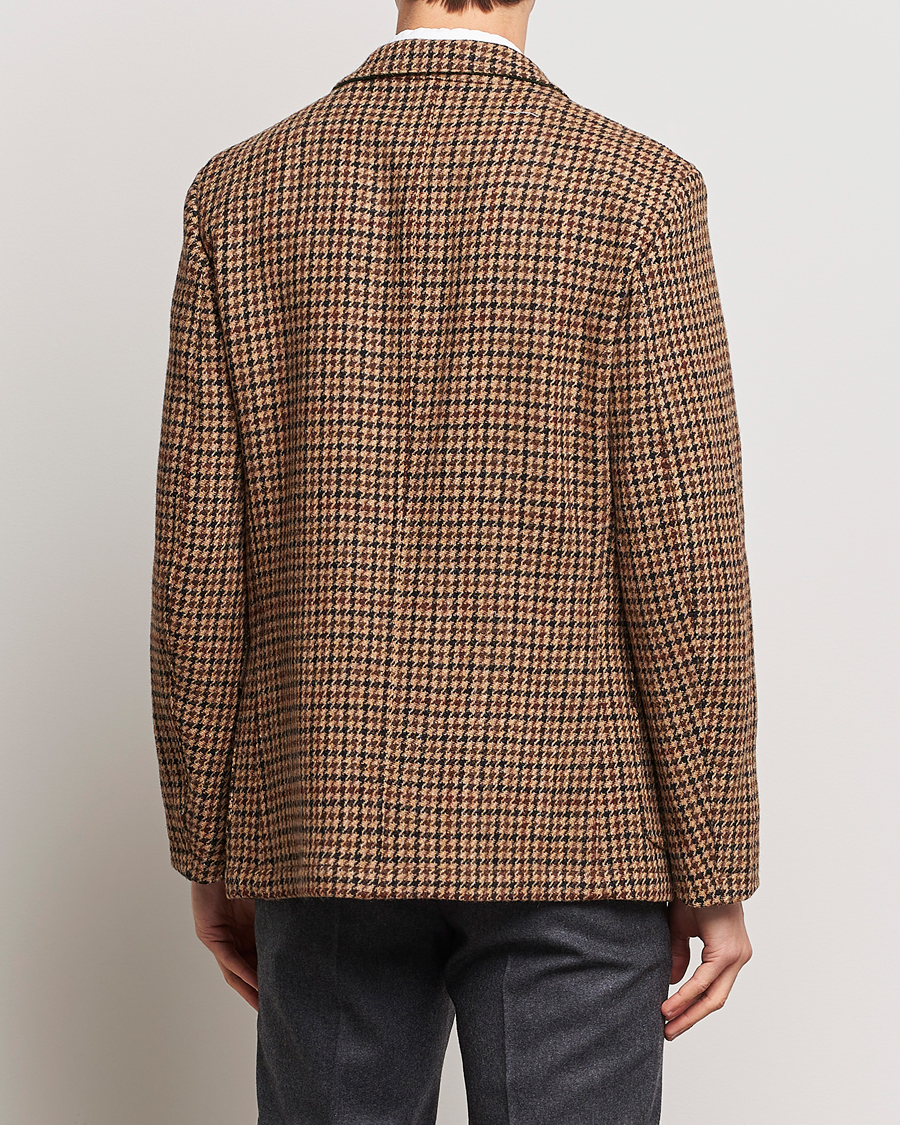 Uomini | Blazers | Drake's | MKVII Harris Tweed Games Houndstooth Blazer Brown