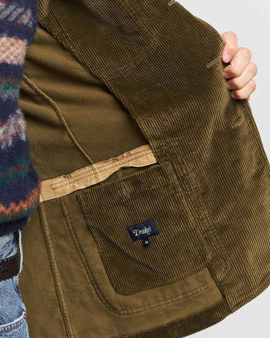 Uomini | Blazers | Drake's | MKI Games Corduroy Blazer Green