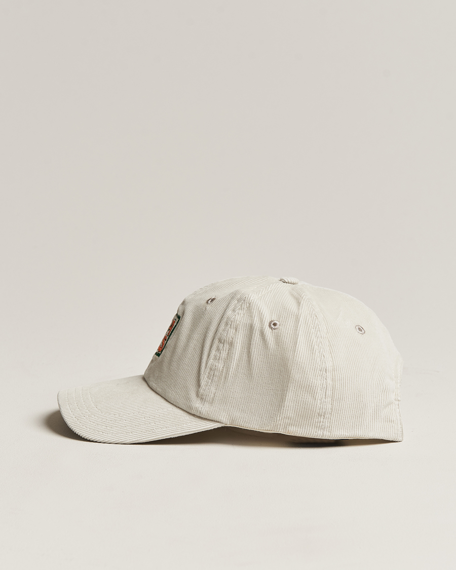 Uomini | Drake's Square Font Cord Baseball Cap Silver Grey | Drake's | Square Font Cord Baseball Cap Silver Grey