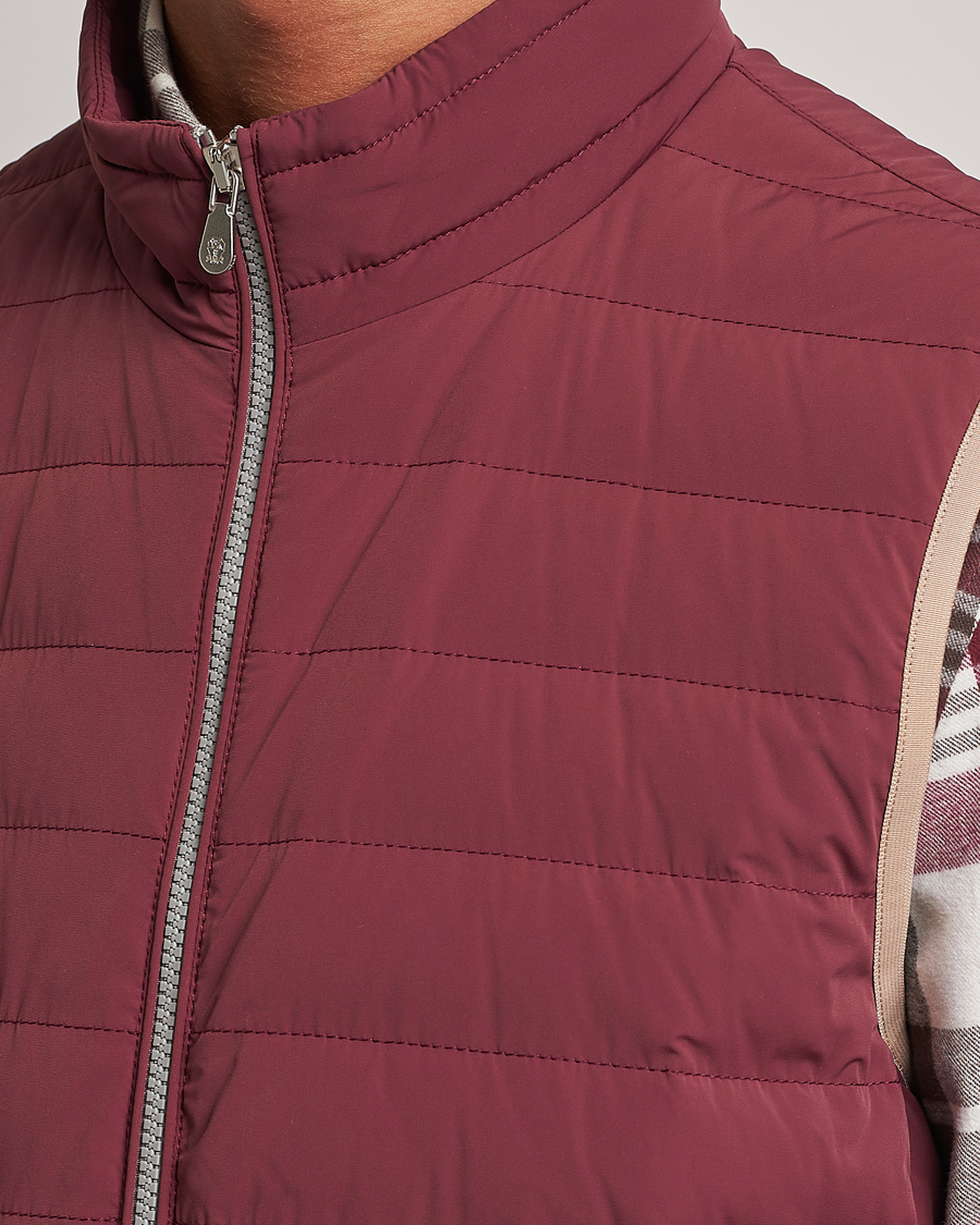 Uomini | Giacche | Brunello Cucinelli | Nylon Down Vest Burgundy