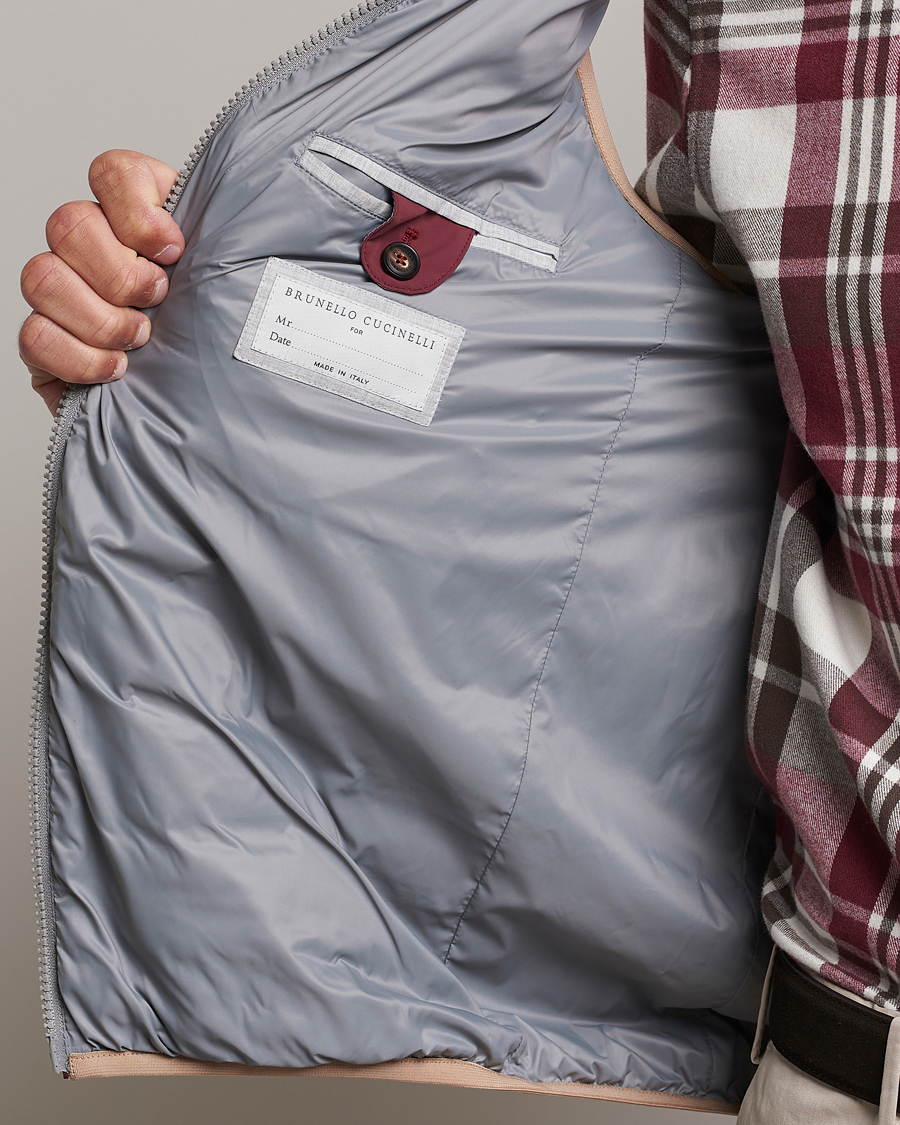 Uomini | Giacche | Brunello Cucinelli | Nylon Down Vest Burgundy