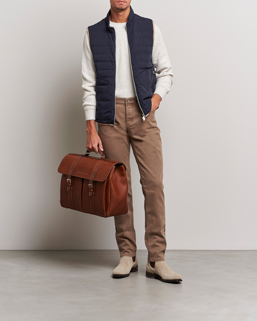 Uomini | Giacche | Brunello Cucinelli | Nylon Down Vest Navy