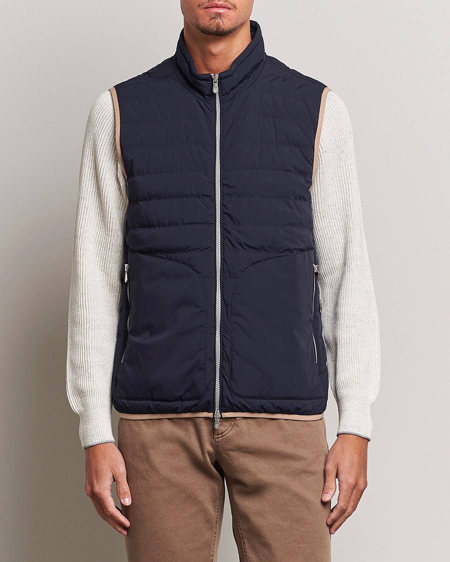 Uomini | Giacche | Brunello Cucinelli | Nylon Down Vest Navy