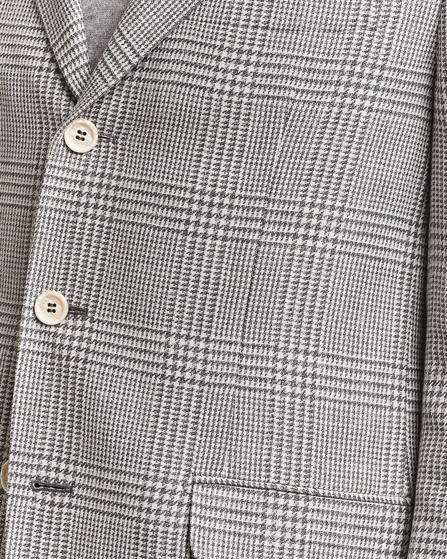 Uomini | Blazers | Brunello Cucinelli | Prince Of Wales Check Blazer Pearl Grey