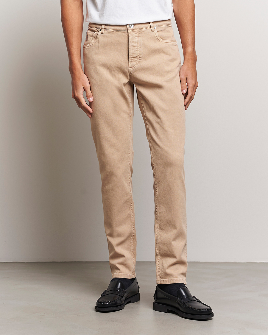 Uomini | Pantaloni | Brunello Cucinelli | Traditional Fit 5-Pocket Pants Beige