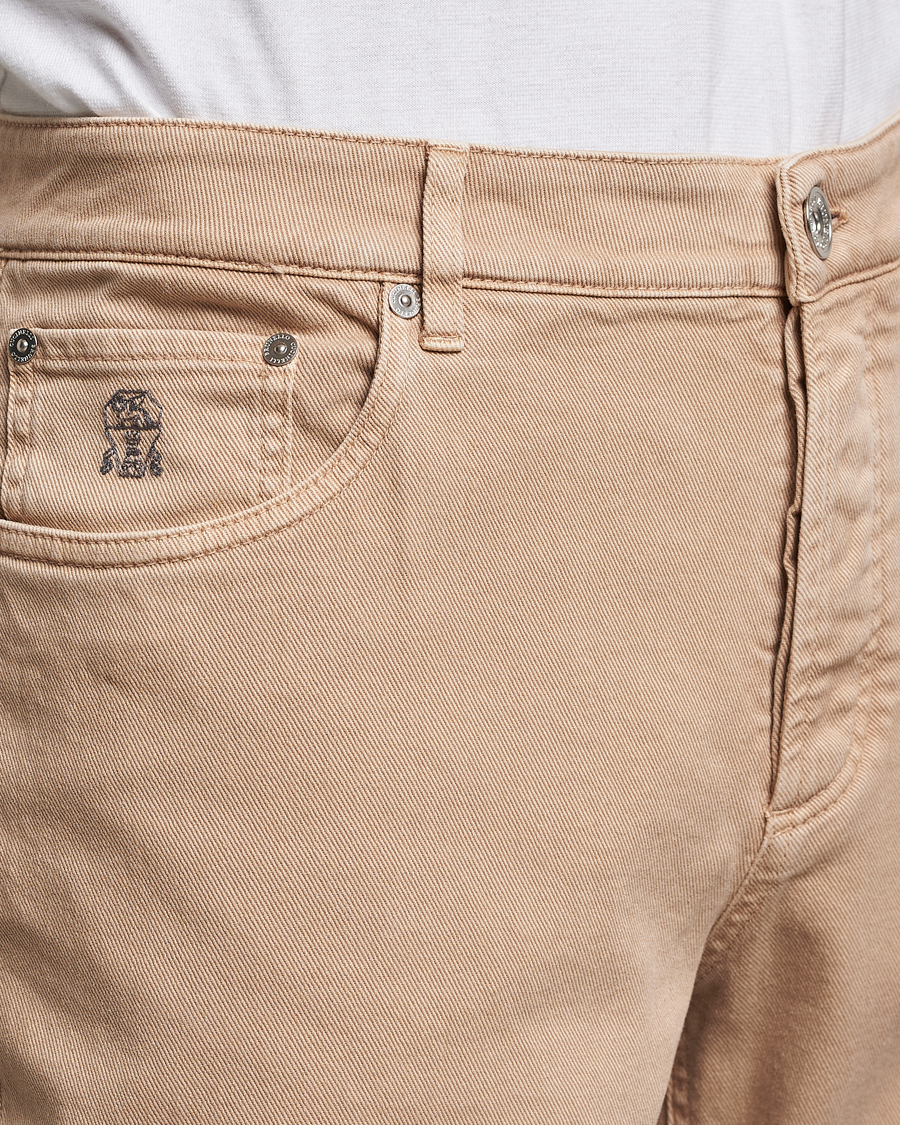 Uomini | Pantaloni | Brunello Cucinelli | Traditional Fit 5-Pocket Pants Beige