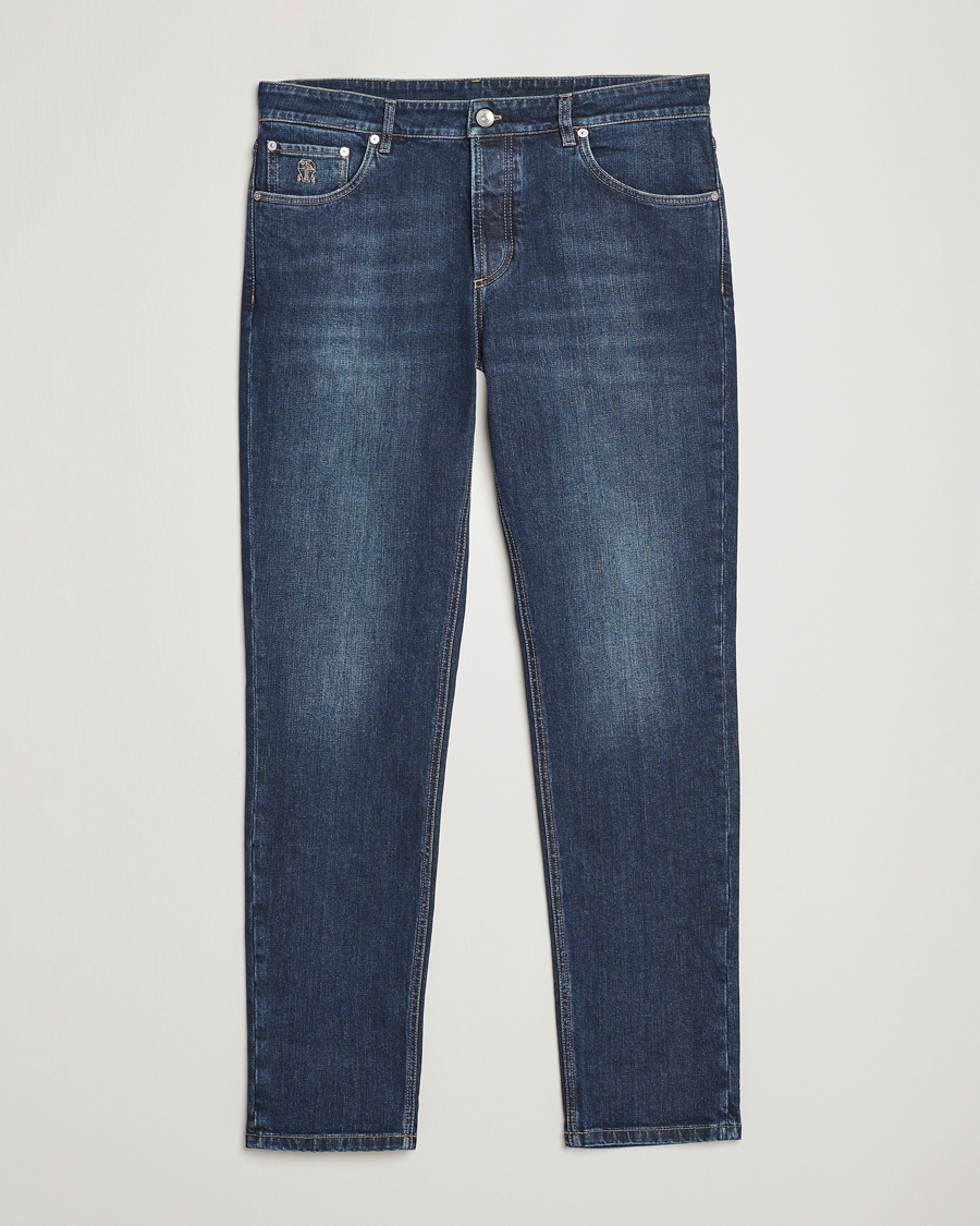 Uomini | Jeans | Brunello Cucinelli | Traditional Fit Jeans Dark Wash