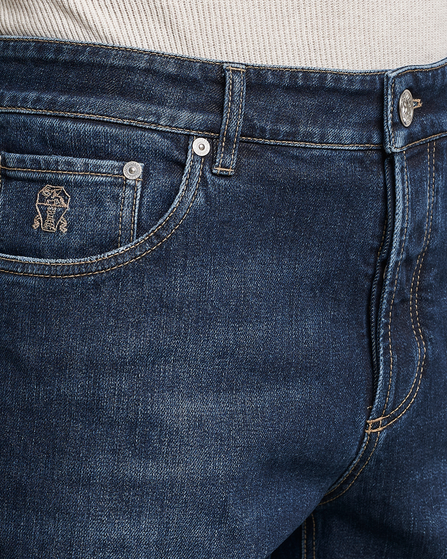 Uomini | Jeans | Brunello Cucinelli | Traditional Fit Jeans Dark Wash