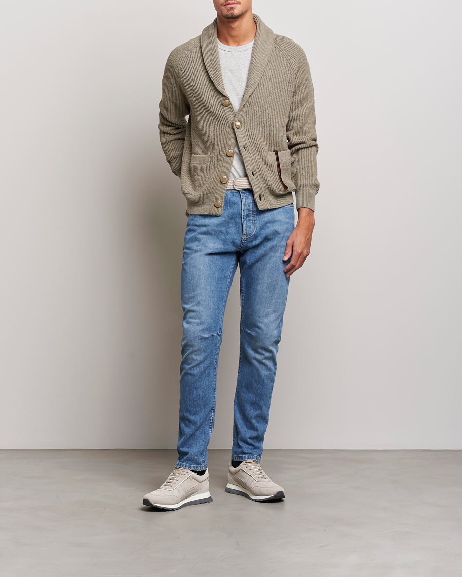 Uomini | Jeans | Brunello Cucinelli | Leisure Fit Jeans Medium Blue Wash
