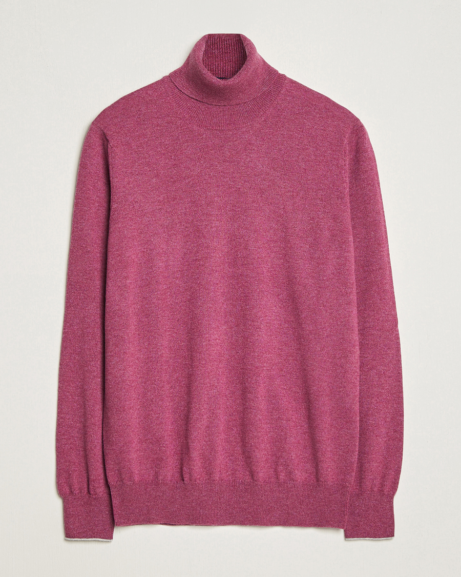 Uomini | Maglieria | Brunello Cucinelli | 2 Ply Cashmere Rollneck Burgundy