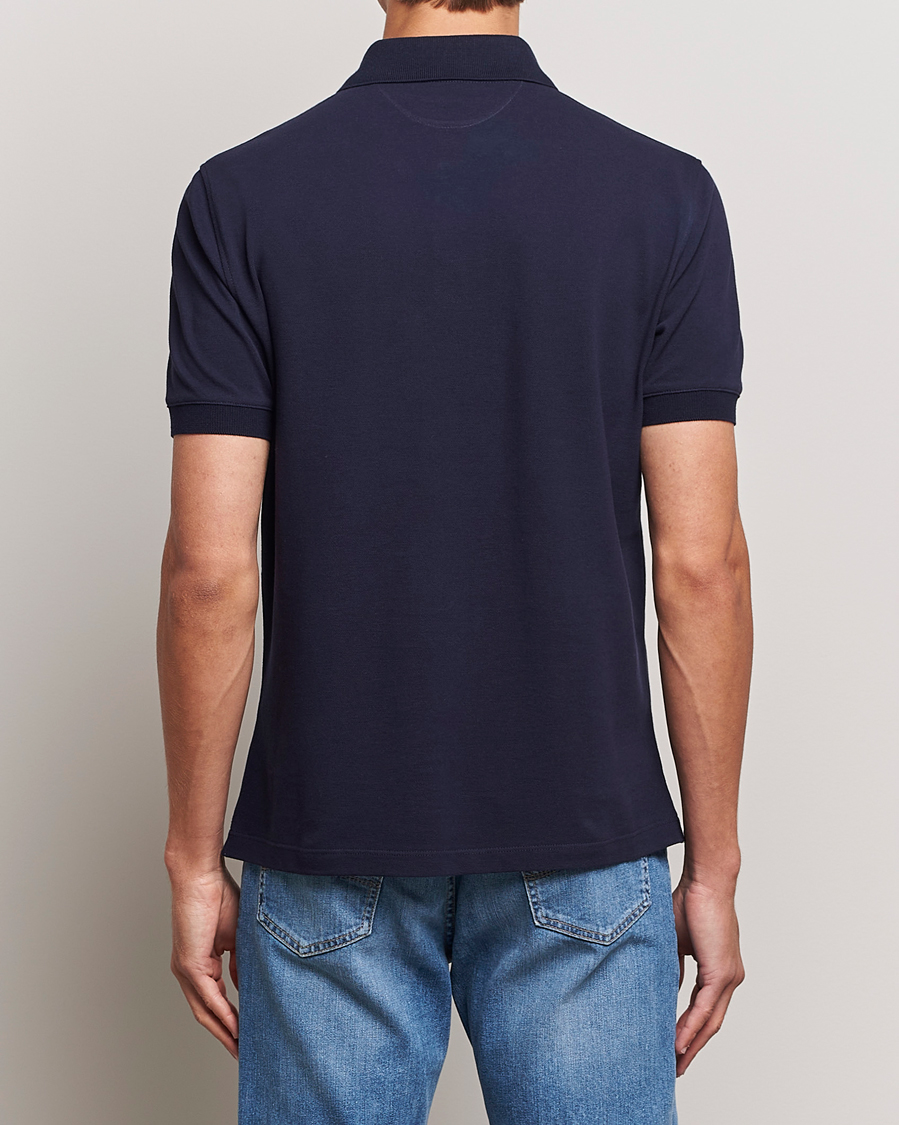 Uomini | Polo | Brunello Cucinelli | Short Sleeve Logo Polo Dark Blue