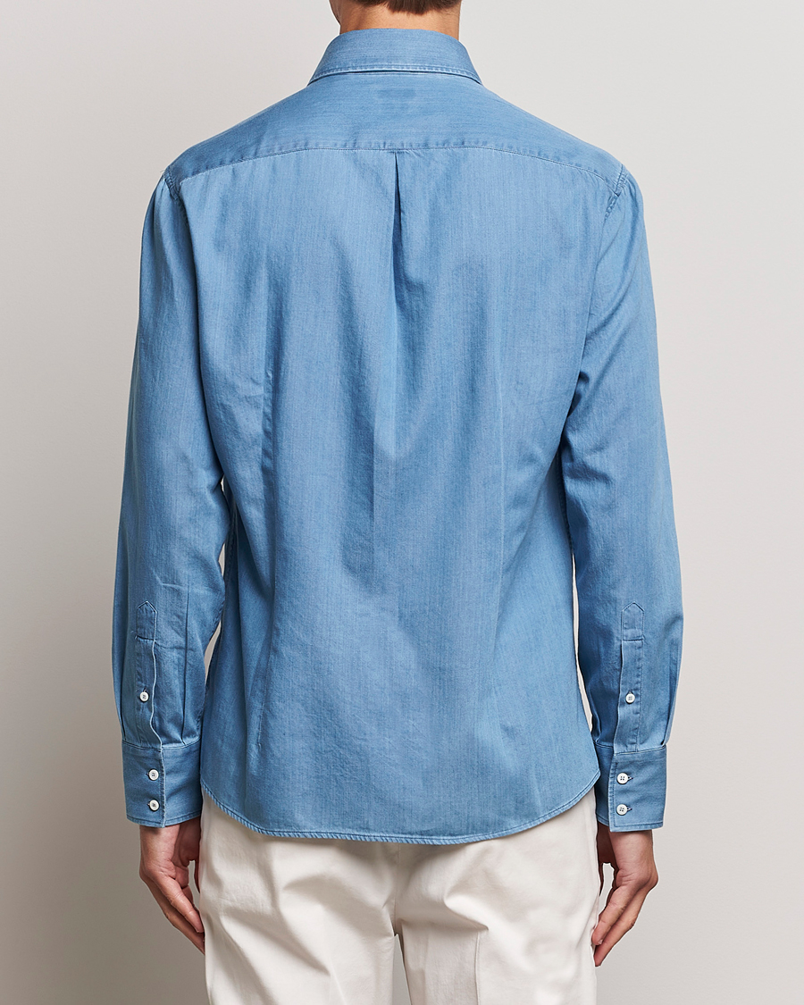 Uomini | Camicie | Brunello Cucinelli | Slim Fit Denim Shirt Indigo Blue