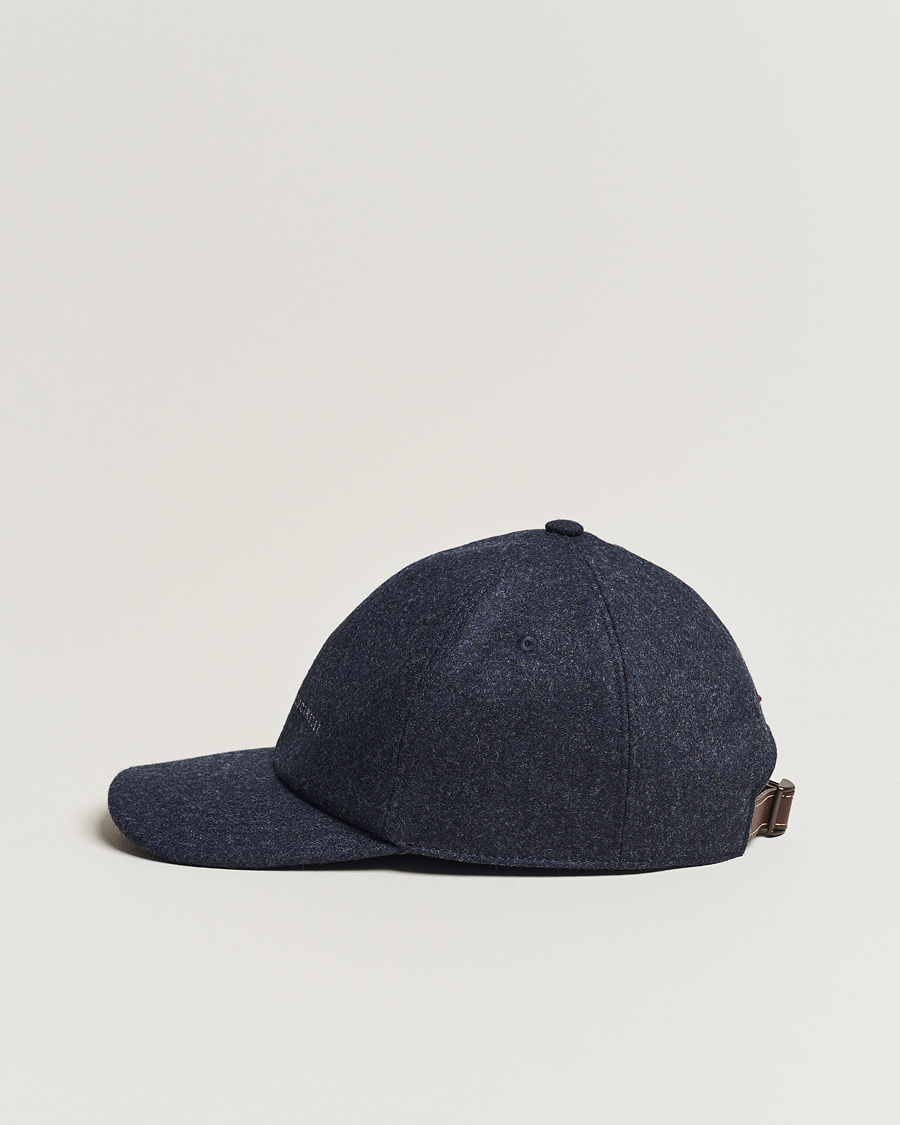 Uomini | Brunello Cucinelli Flannel Baseball Cap Navy | Brunello Cucinelli | Flannel Baseball Cap Navy