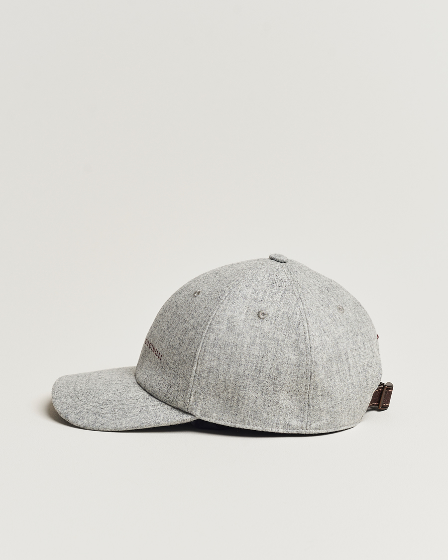 Uomini | Brunello Cucinelli Flannel Baseball Cap Light Grey | Brunello Cucinelli | Flannel Baseball Cap Light Grey