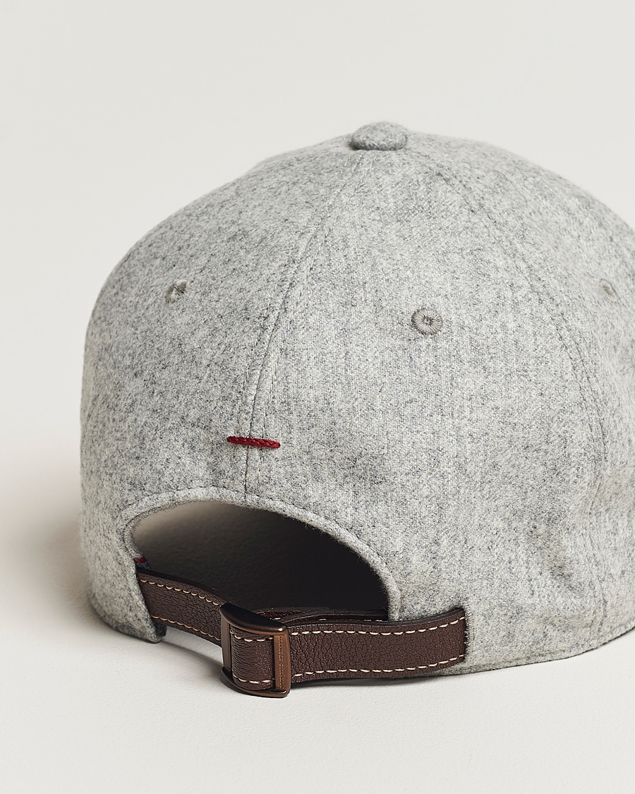 Uomini | Brunello Cucinelli Flannel Baseball Cap Light Grey | Brunello Cucinelli | Flannel Baseball Cap Light Grey