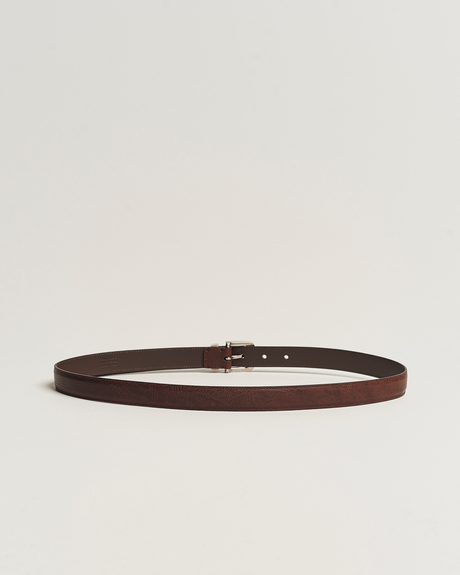 Uomini | Brunello Cucinelli Narrow Belt Brown Calf | Brunello Cucinelli | Narrow Belt Brown Calf