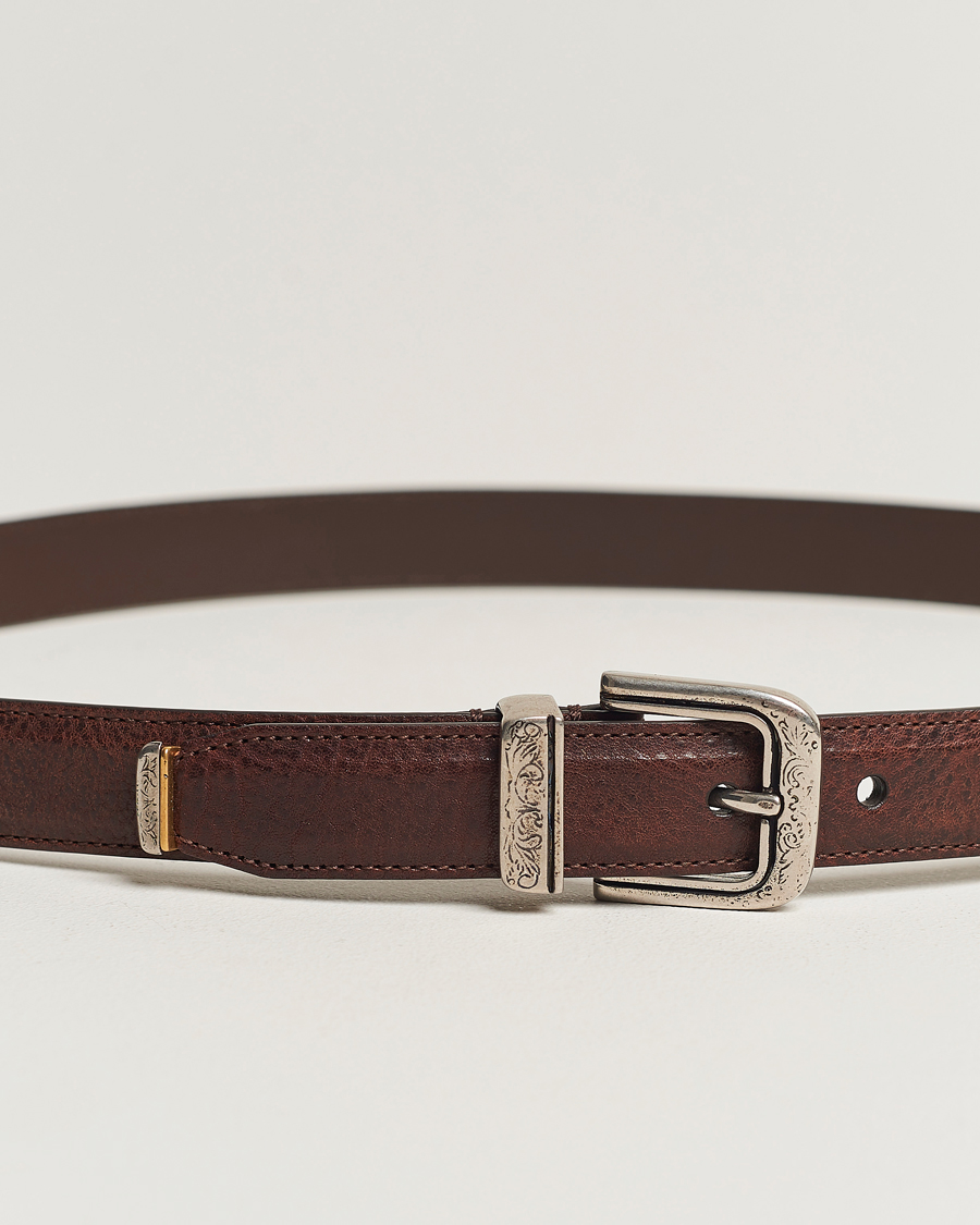 Uomini | Brunello Cucinelli Narrow Belt Brown Calf | Brunello Cucinelli | Narrow Belt Brown Calf