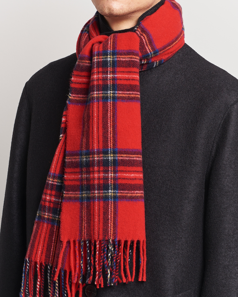 Uomini | Morris Arthur Check Scarf  Red | Morris | Arthur Check Scarf  Red