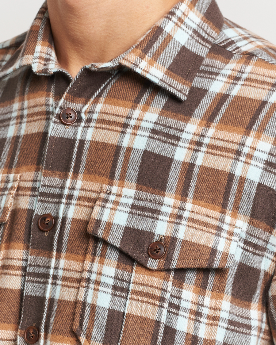 Uomini | Camicie | Morris | Tartan Shirt Classic Fit Camel