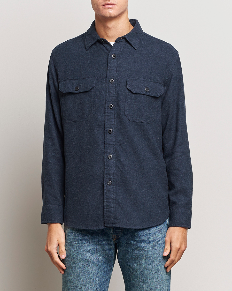 Uomini | Camicie | Pendleton | Burnside Flannel Shirt Navy Heather