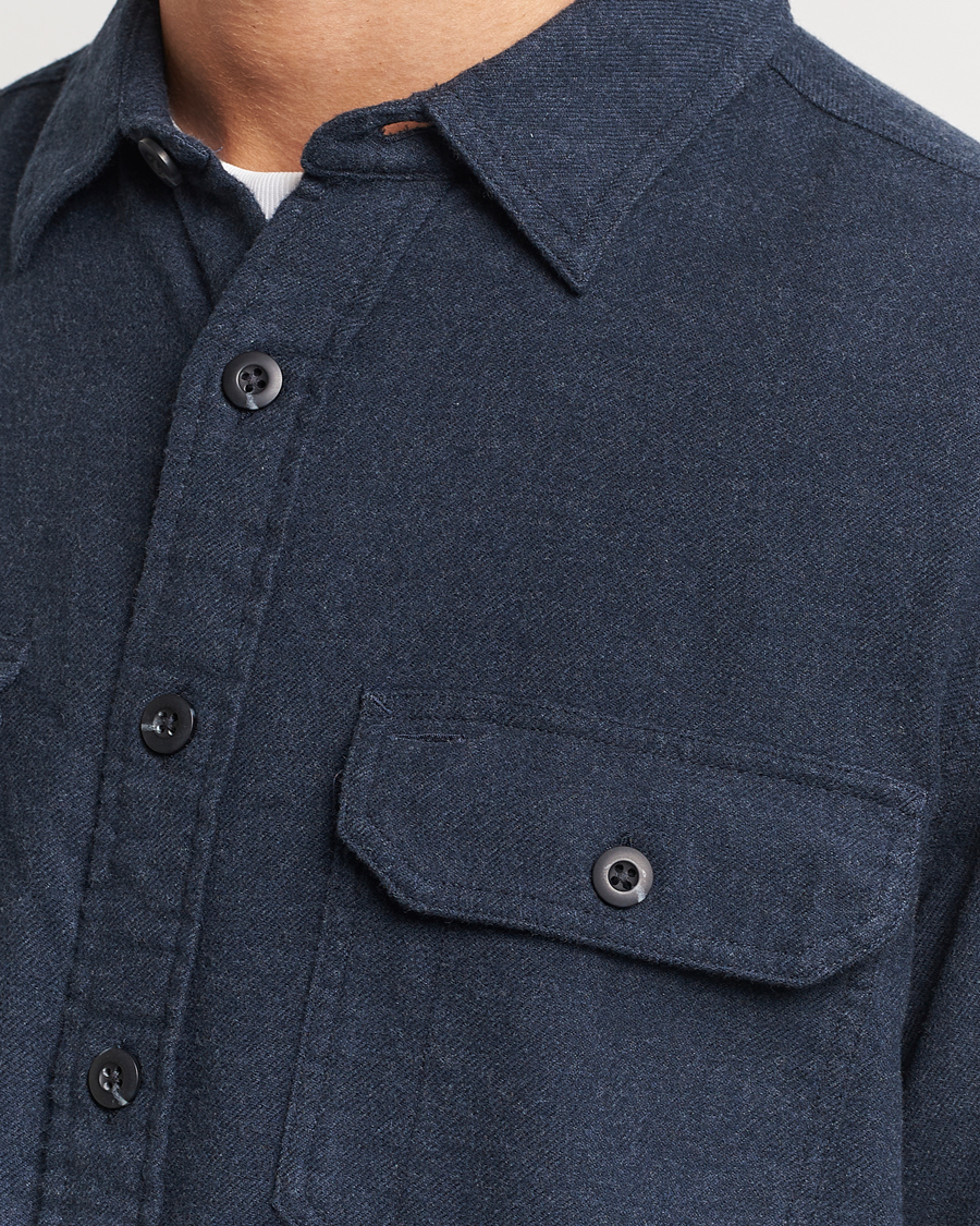 Uomini | Camicie | Pendleton | Burnside Flannel Shirt Navy Heather