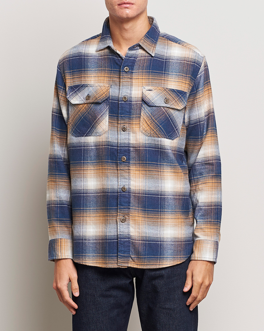 Uomini | Camicie | Pendleton | Burnside Flannel Shirt Navy/Tan