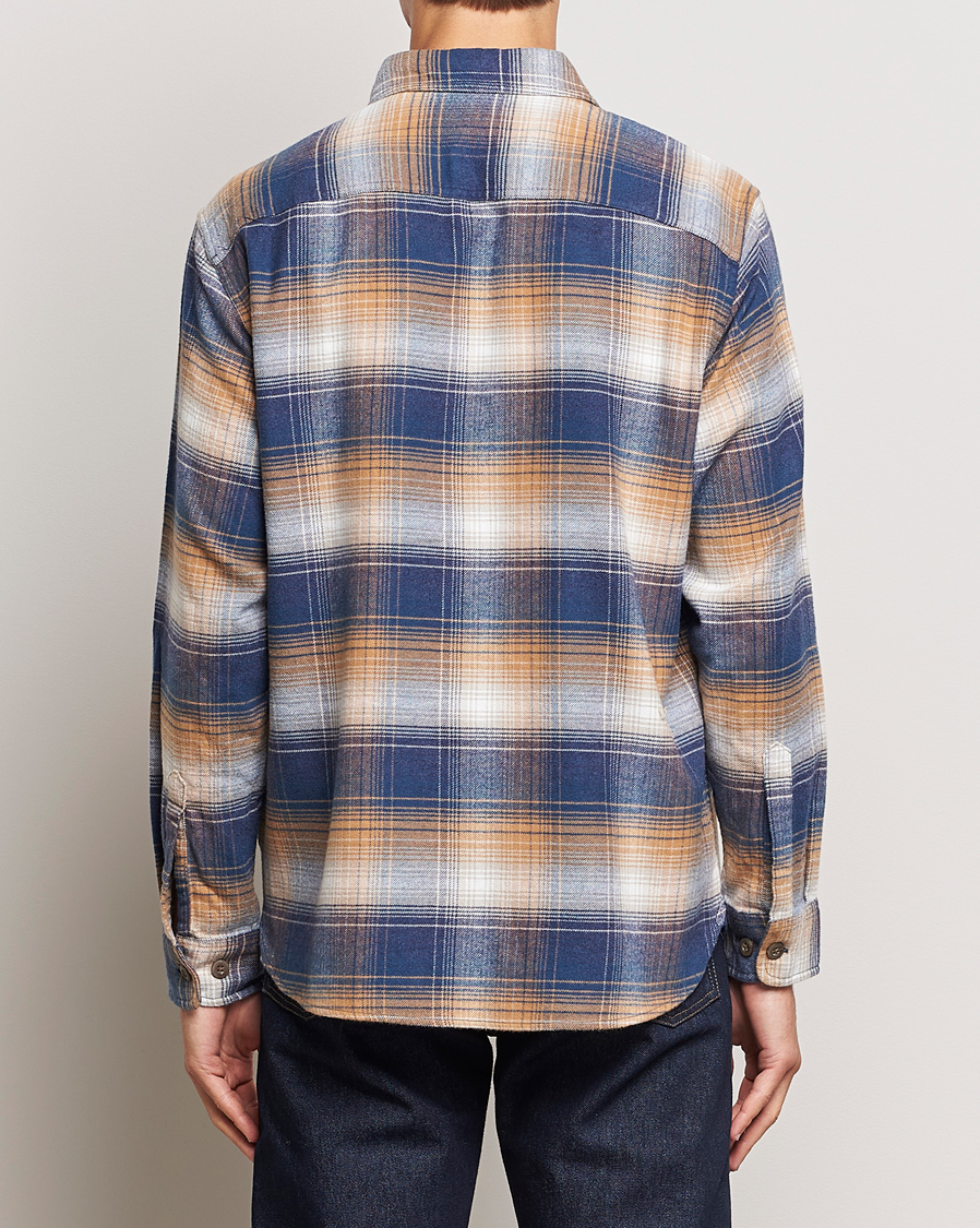 Uomini | Camicie | Pendleton | Burnside Flannel Shirt Navy/Tan