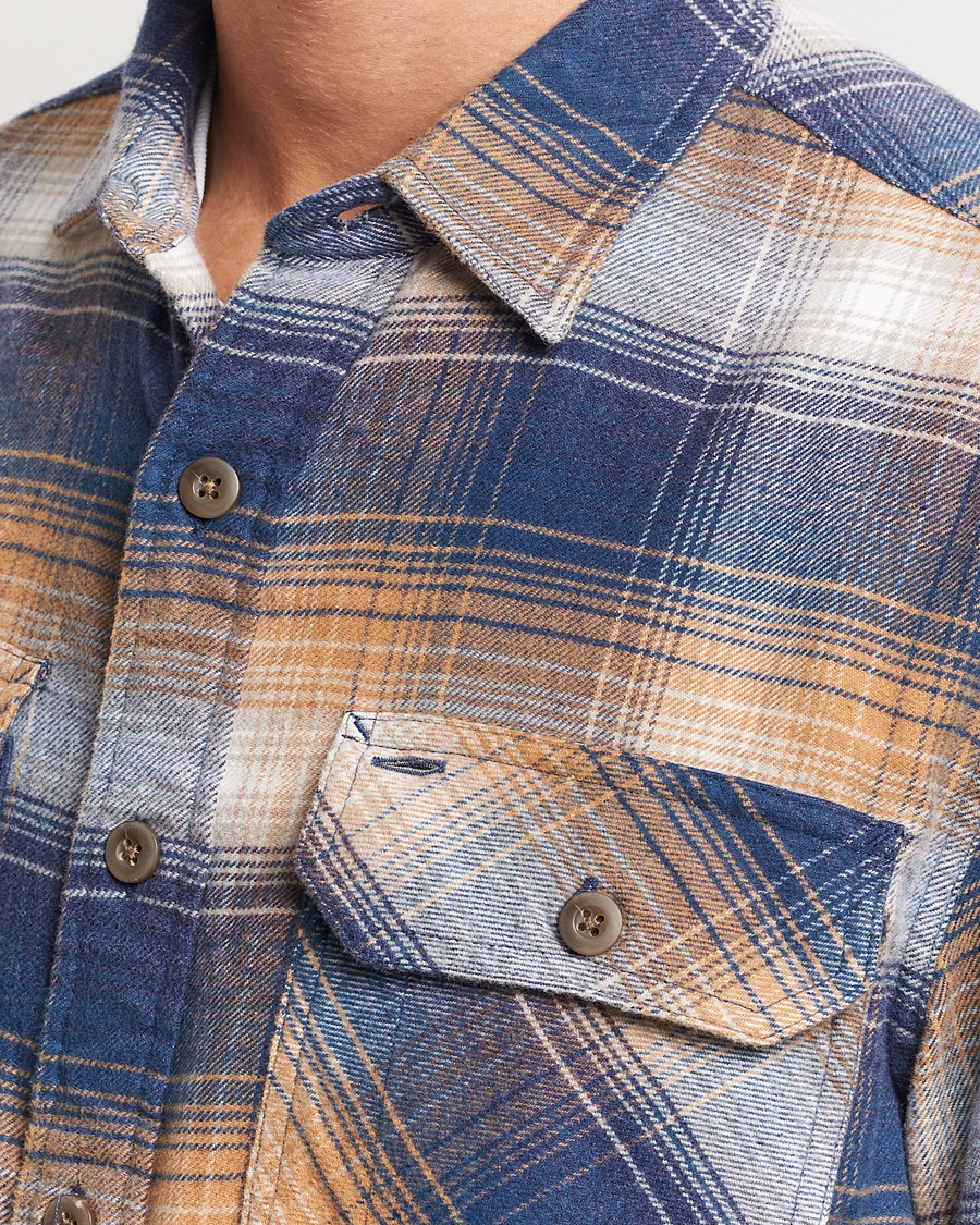 Uomini | Camicie | Pendleton | Burnside Flannel Shirt Navy/Tan