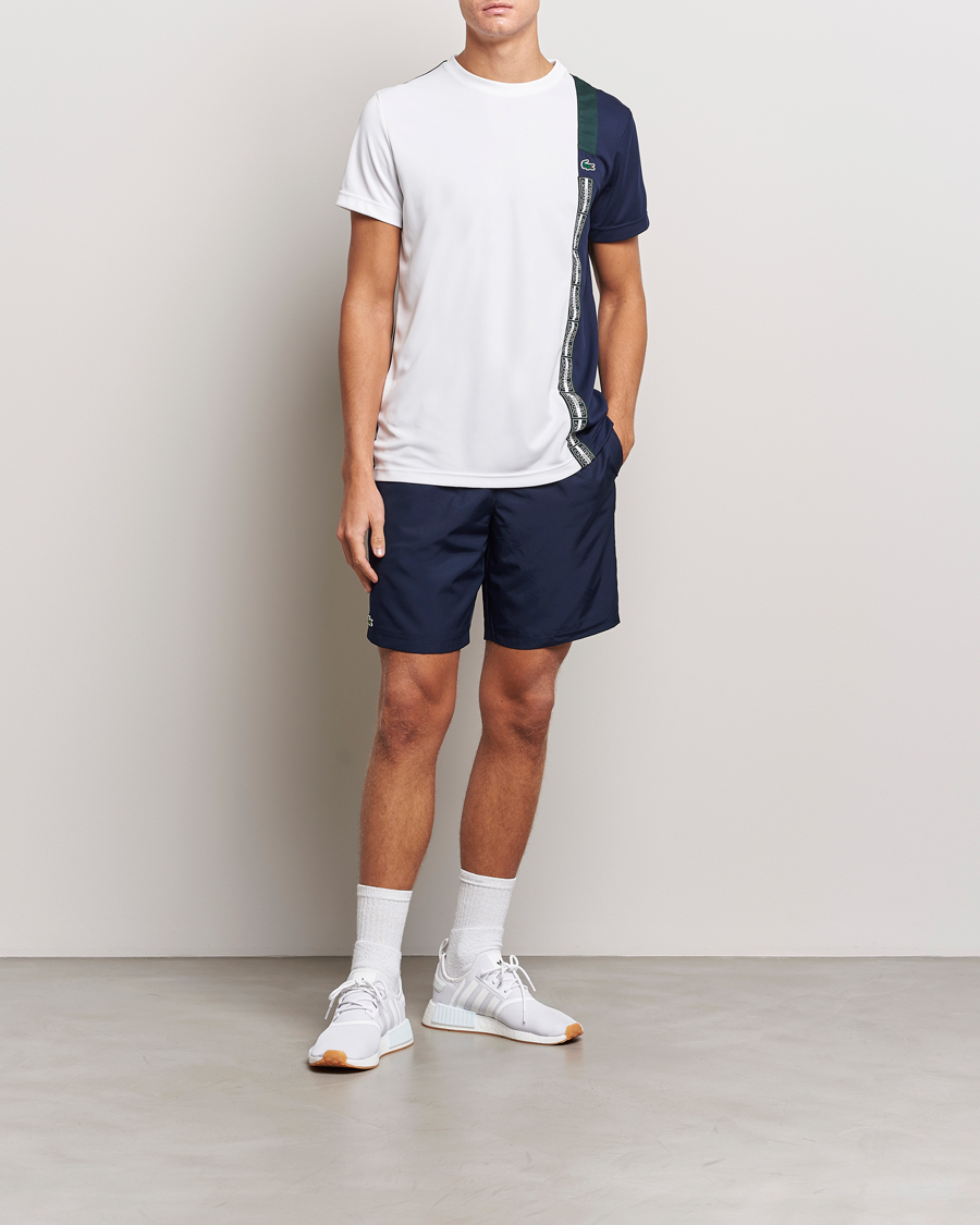 Uomini | T-shirt | Lacoste Sport | Performance Colourblocked T-Shirt White/Navy