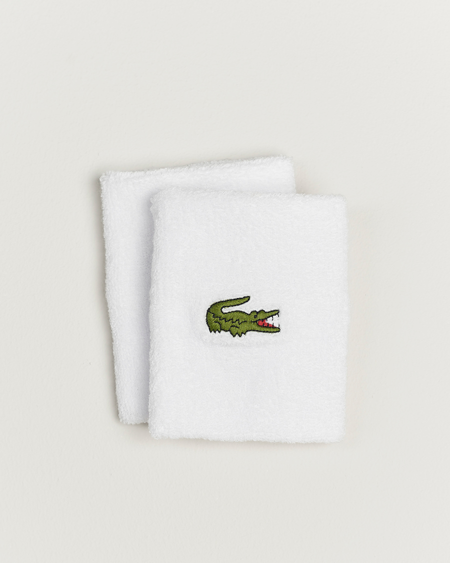 Uomini | Lacoste Sport 2-Pack Logo Wristband White | Lacoste Sport | 2-Pack Logo Wristband White
