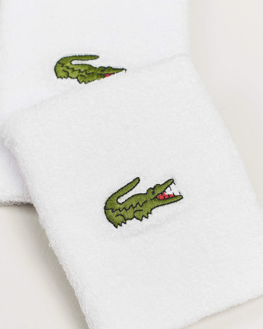 Uomini | Lacoste Sport 2-Pack Logo Wristband White | Lacoste Sport | 2-Pack Logo Wristband White