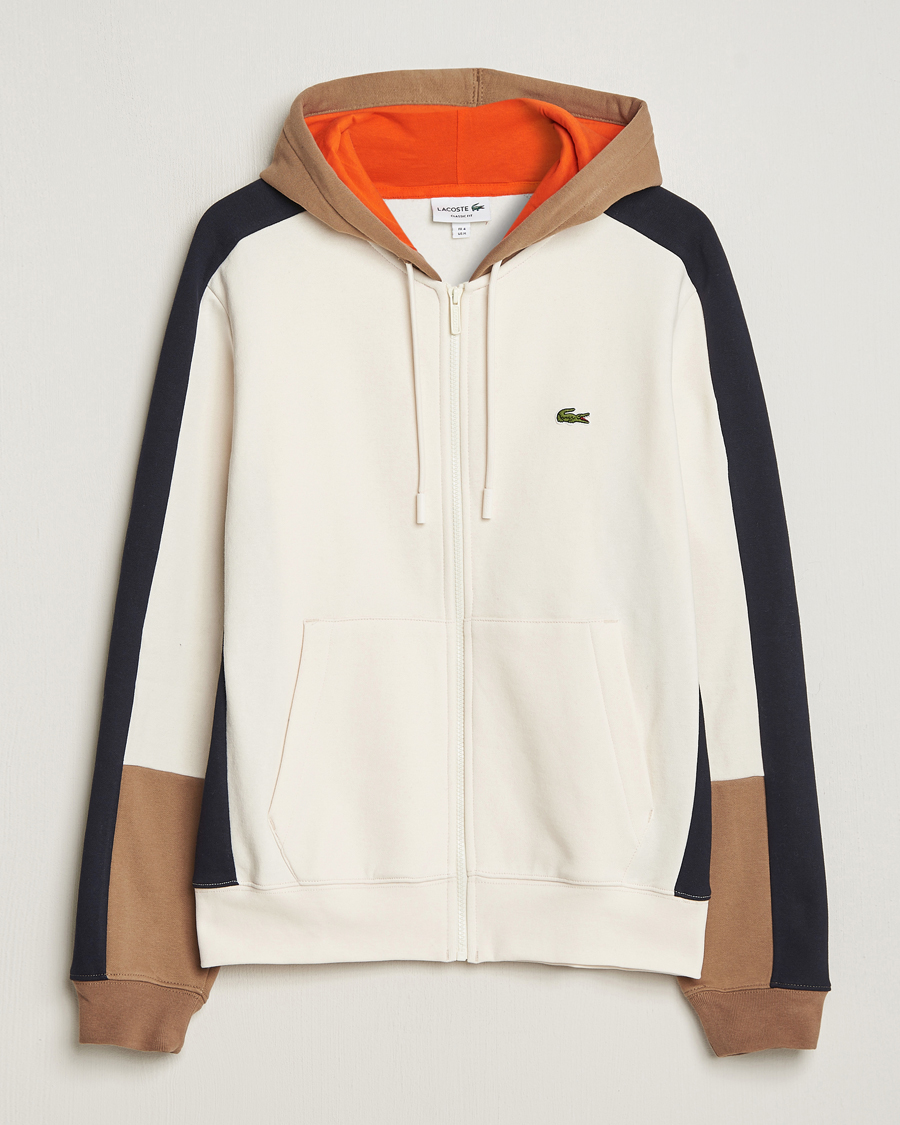 Uomini | Maglieria | Lacoste | Colorblocked Full Zip Hoodie Lapland/Cookie