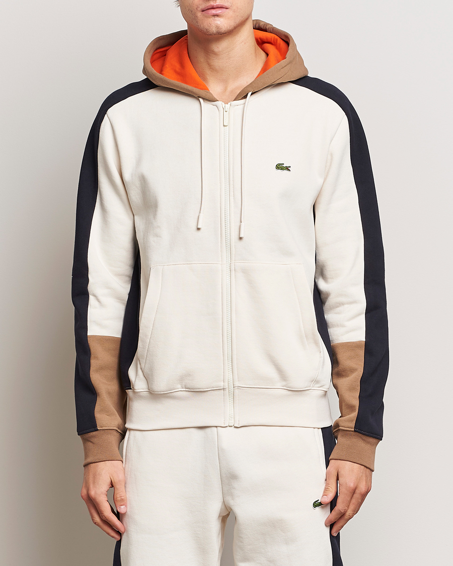 Uomini | Maglieria | Lacoste | Colorblocked Full Zip Hoodie Lapland/Cookie