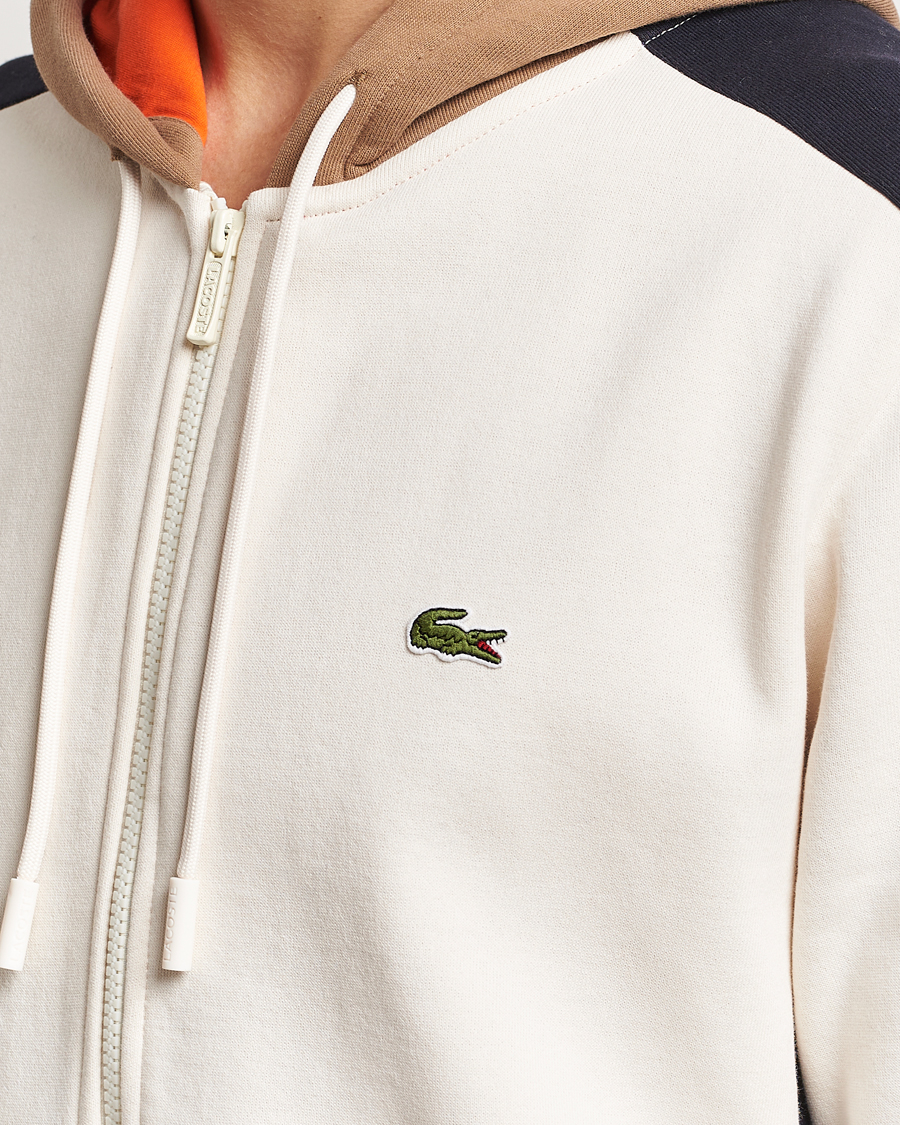 Uomini | Maglieria | Lacoste | Colorblocked Full Zip Hoodie Lapland/Cookie