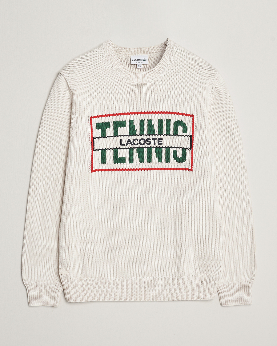 Uomini | Maglieria | Lacoste | Retro Logo Knitted Crew Neck Sweater Lapland