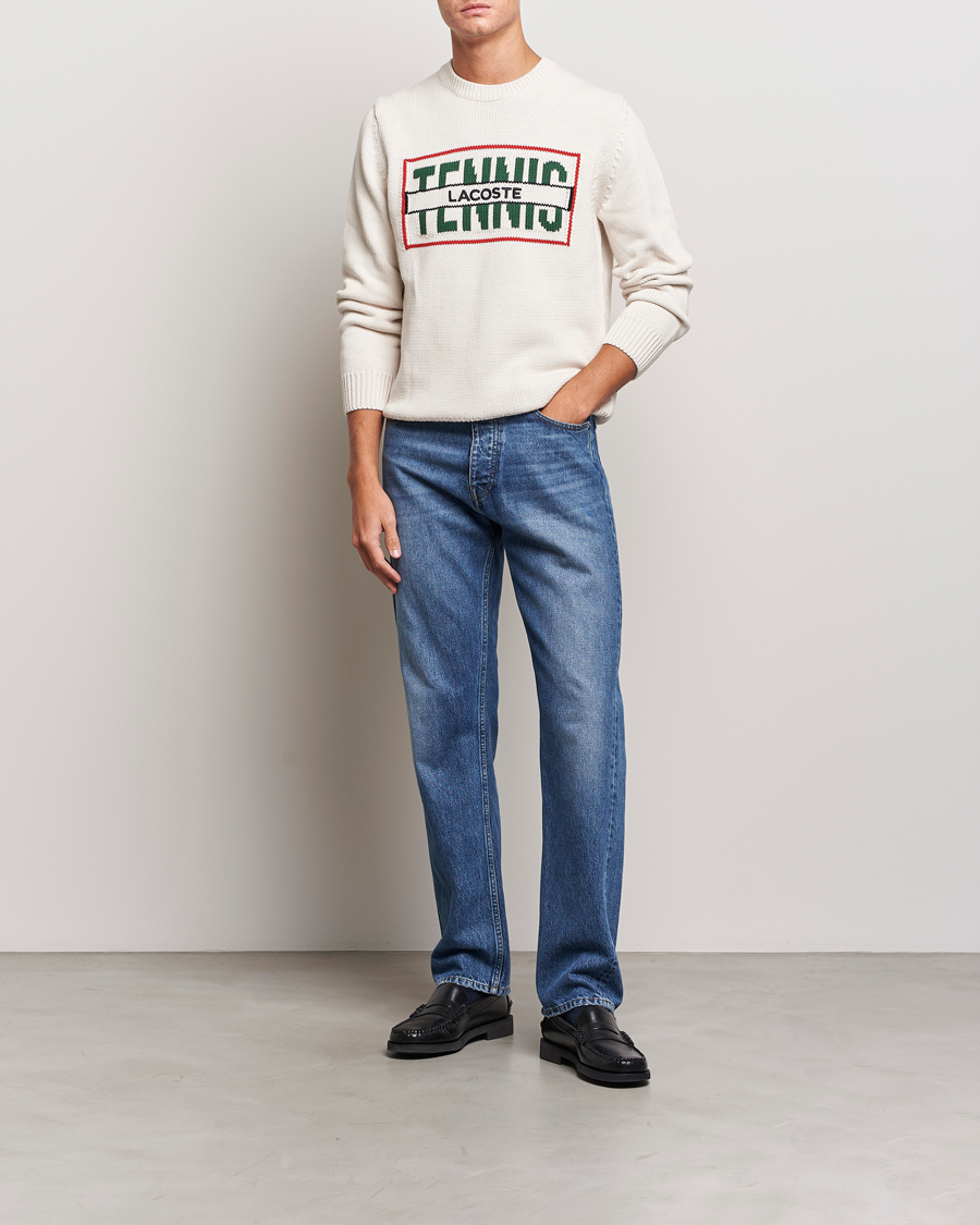 Uomini | Maglieria | Lacoste | Retro Logo Knitted Crew Neck Sweater Lapland