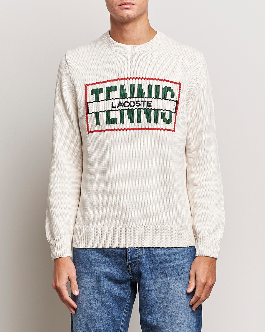 Uomini | Maglieria | Lacoste | Retro Logo Knitted Crew Neck Sweater Lapland