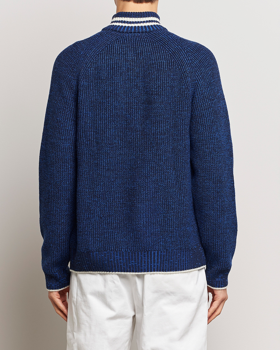 Uomini | Maglieria | Lacoste | Colorblocked Knitted Half Zip Navy Blue